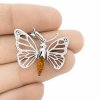 Wisior motyl z bursztynem naturalnym srebro 925 